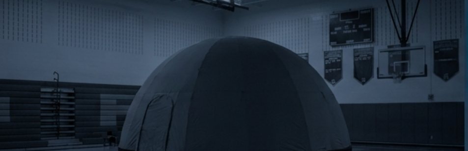 Надувной купол планетария в спортивном зале